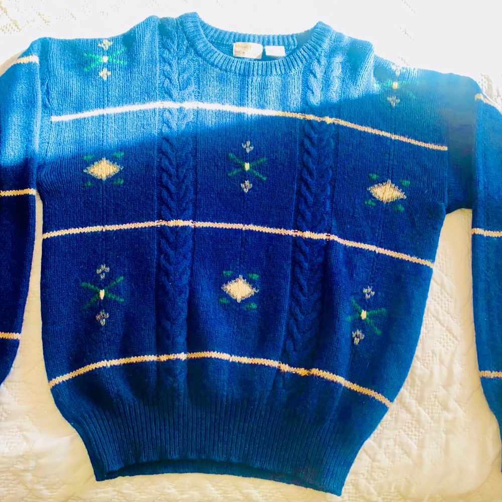 Vintage Michael Jordan Lowell Dreyfus Cobalt Pullover Sweater Adult Size L